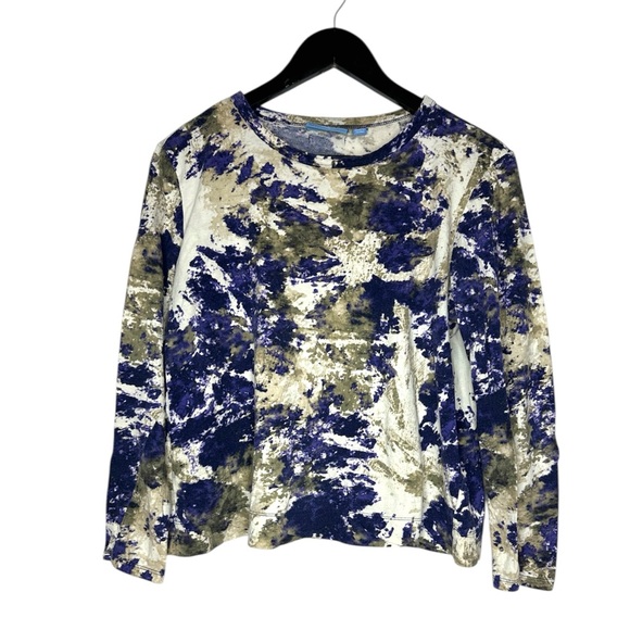 Simply Vera Vera Wang Tops - Simply Vera Vera Wang Abstract Tie Dye Long Sleeve Tee Size PXL Petite